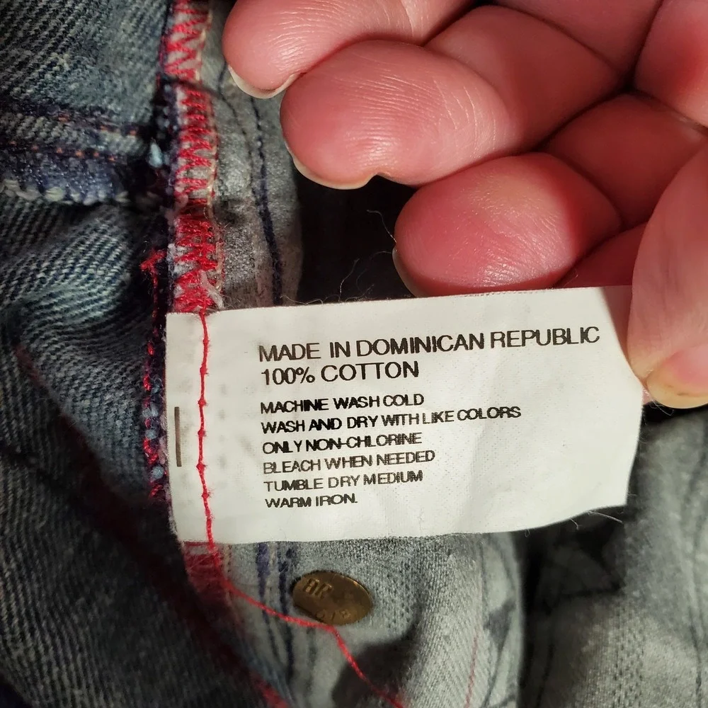 Banana Republic Jeans Mens 32x34 Dark Wash Vintage Straight Button Fly‎ Denim
